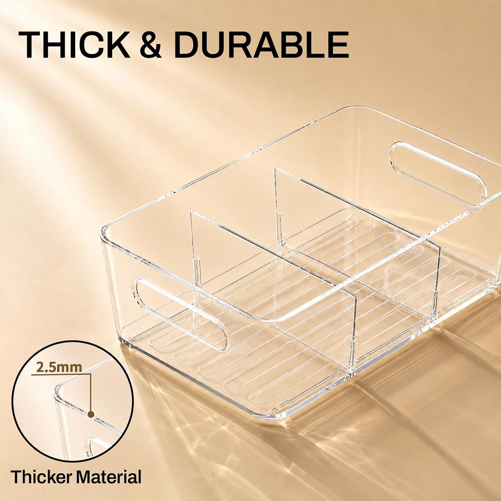 10-Pack Pantry Organizers and Storage, Clear Fridge Organizer Bins