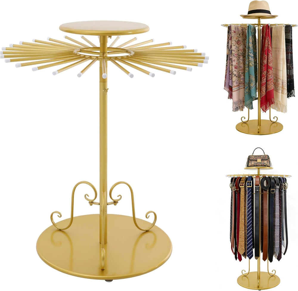 Rotating Scarf Organizer Purse Display Shawl Tie Rack Belt Hanger