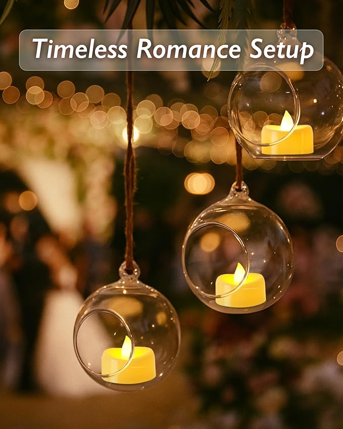 Raycare 50 Pack LED Tea Lights Battery Operated, 200+Hour Flickering Votive C...
