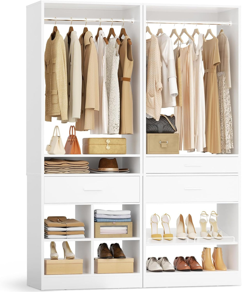 Unikito 50" W x 80" H Closet Organizer System, Modular Storage Towe...