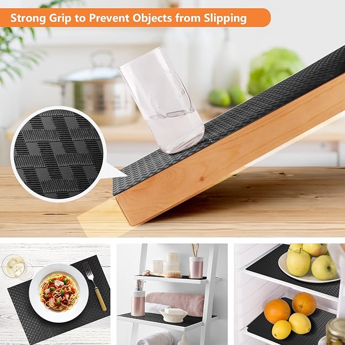Shelf Liners for Kitchen Cabinets Refrigerator Liners Waterproof & Oil-Proof