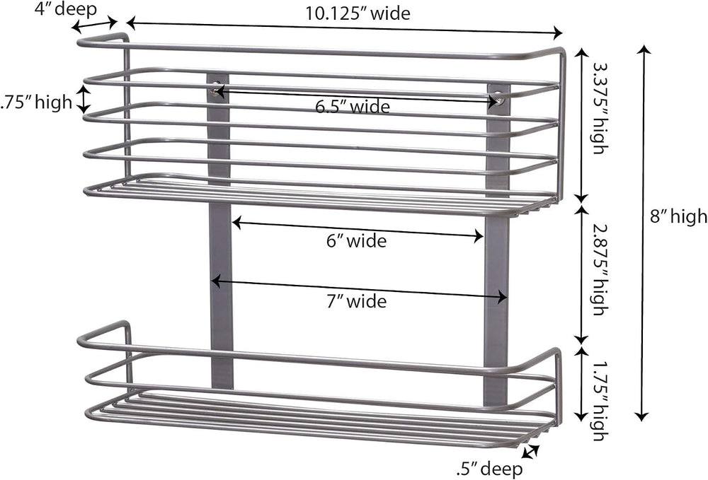 Household Essentials 1228-1 Double Basket Door Mount Cabinet Organizer | Moun...
