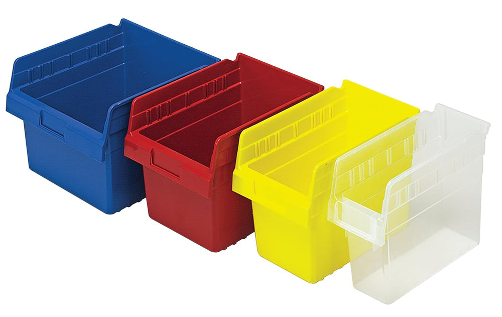 Quantum Storage QSB104 Heavy-Duty Nesting Plastic Shelf Bins for Pharmacy, Ho...