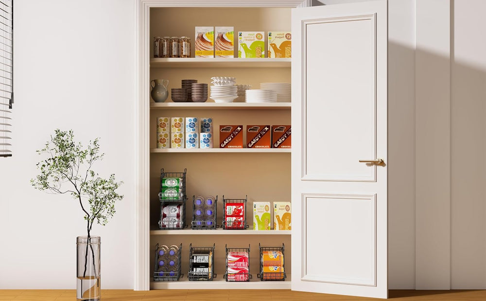 Sonyabecca 4-Pack Stackable Can Rack Organizer for Kitchen Pantry