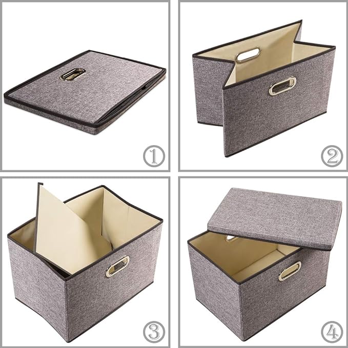 PRANDOM Large Collapsible Storage Containers (5-Pack)