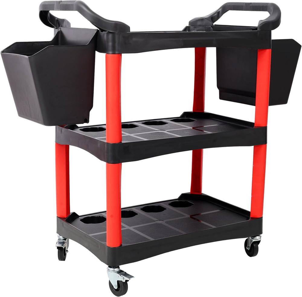 NicBex 3-Tier Rolling Tool Car with 2 Buckets & 12 Bottle Holders, 300 lb...