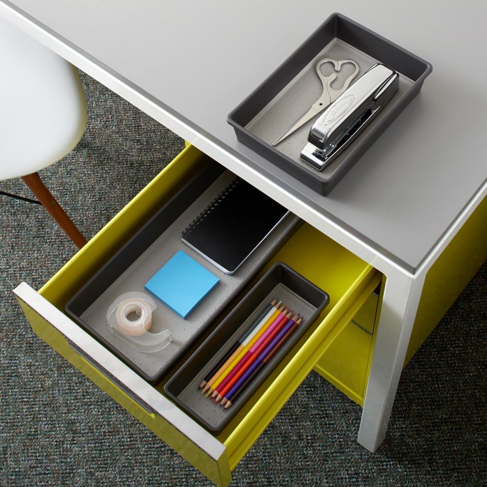 madesmart Storage Bins | Multi-Purpose | Granite | Nonslip Bottom | Set of 3,...