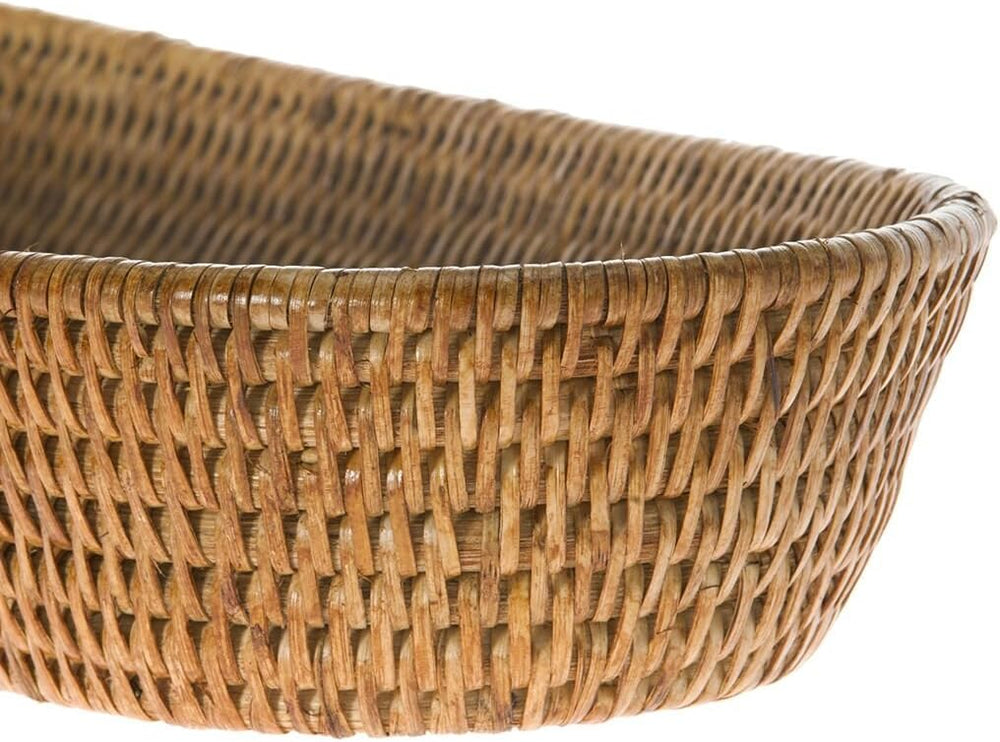 KOUBOO La Jolla Bread Basket, Woven Rattan Basket for Bread, Fruit, & Kit...