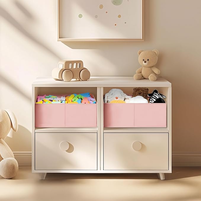 DIMJ Large Closet Shelf Organizer Bins 8 Packs