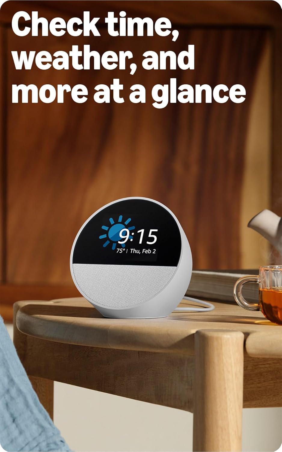 Amazon Echo Spot (newest model), Great for nightstands, offices and kitchens,...