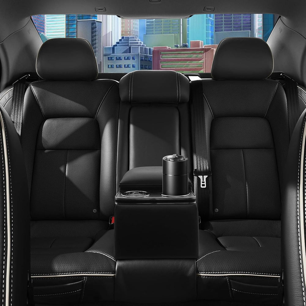 TENGBASE Universal Truck Seat Organizer with Armrest & Padded Lid, Black ...