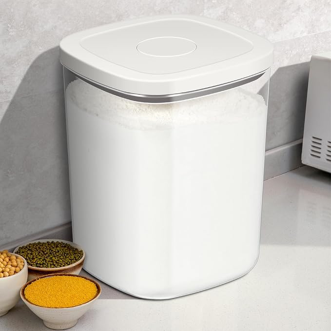 Airtight Rice Container 25 Lbs, Dry Food Holder