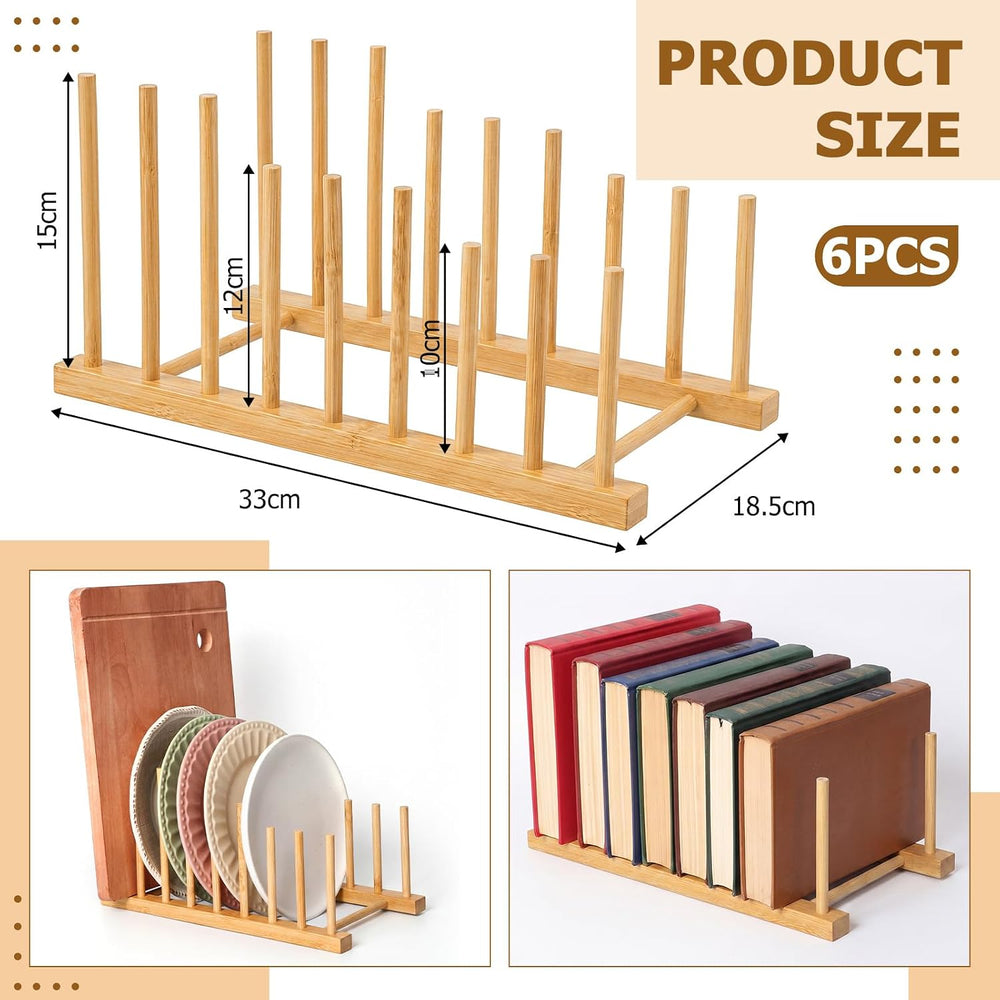 6 Widen Puzzle Rack Organizer, Wooden Jigsaw Display Stand Holder