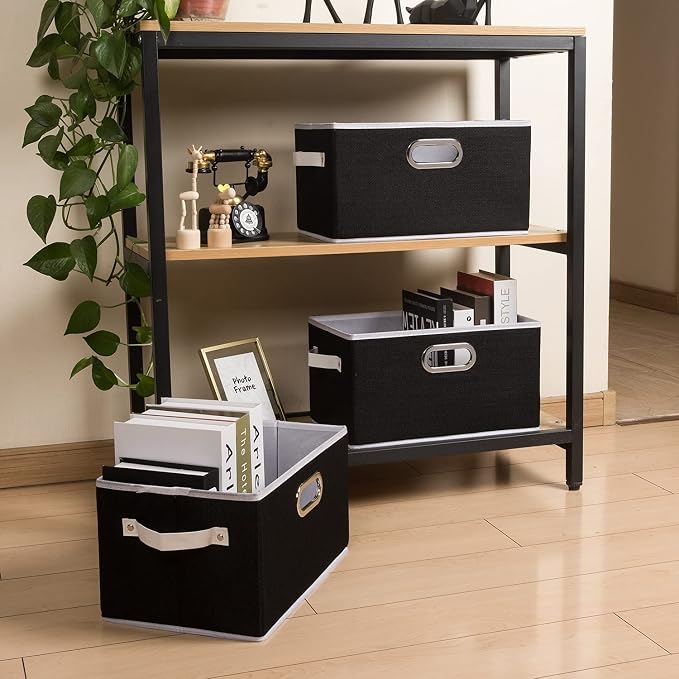 PRANDOM Large Collapsible Storage Bins (5-pack)