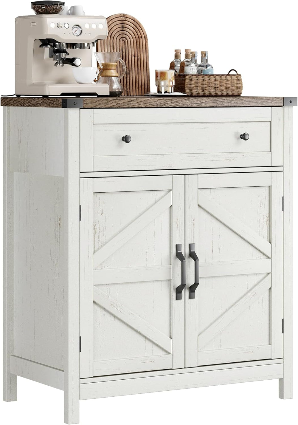 ChooChoo 30" W Coffee Bar Cabinet, Kitchen Storage Cabinet with Drawer