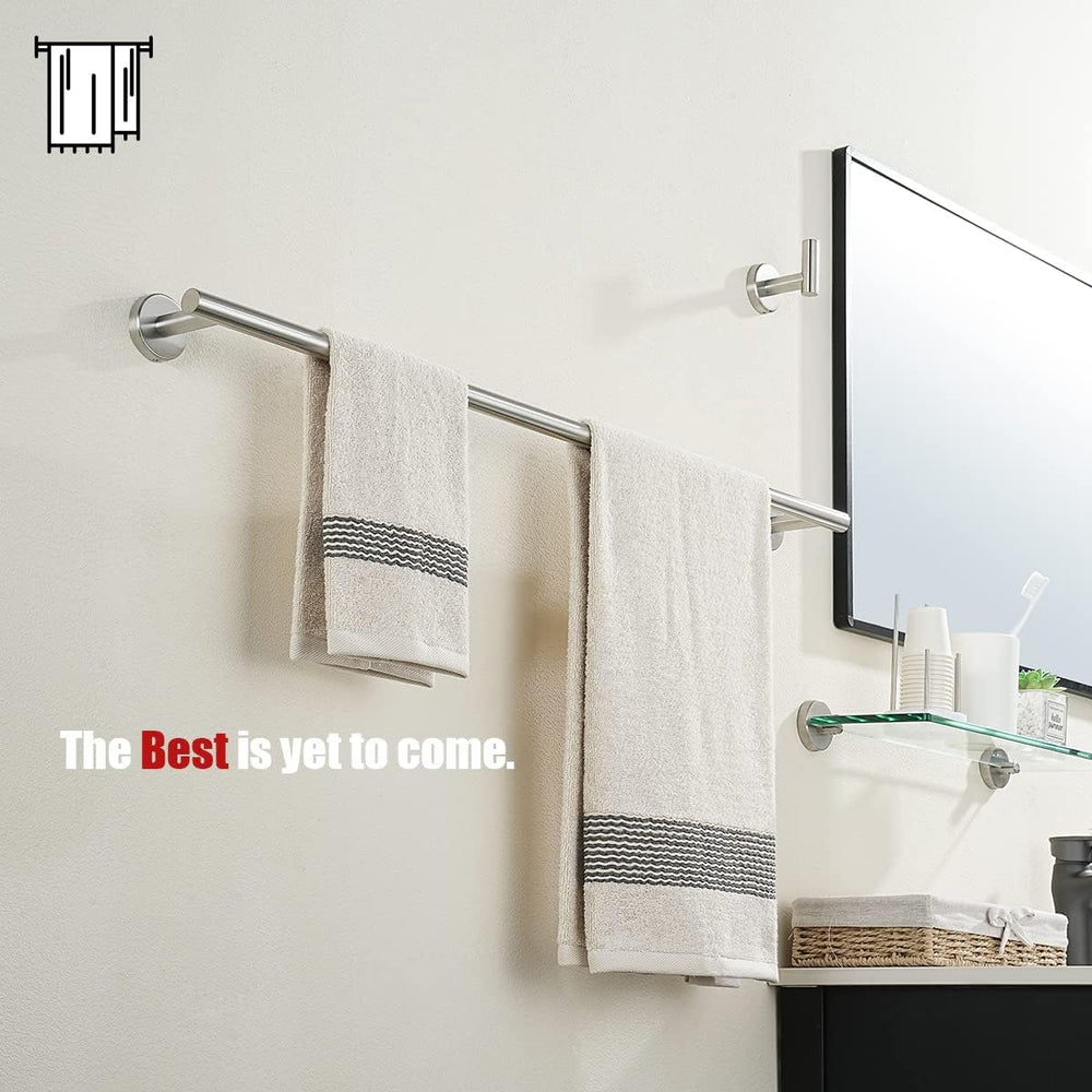JQK Bath Towel Bar, 33 Inch 304 Stainless Steel Thicken 0.8mm Single Towel Ra...