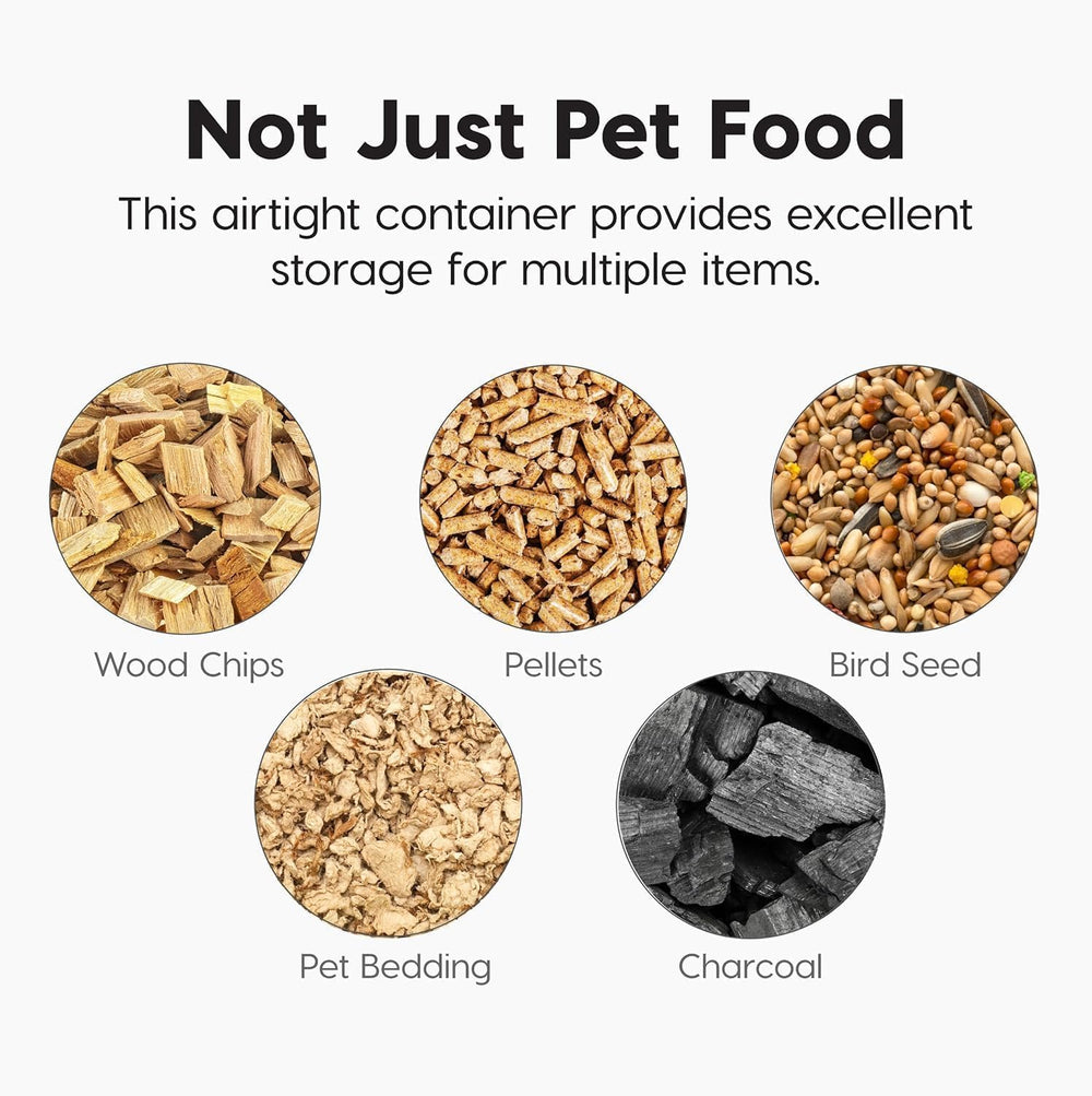 IRIS USA Dog Food Storage Container, Up to 58 lbs, Smoke Black, Made in USA