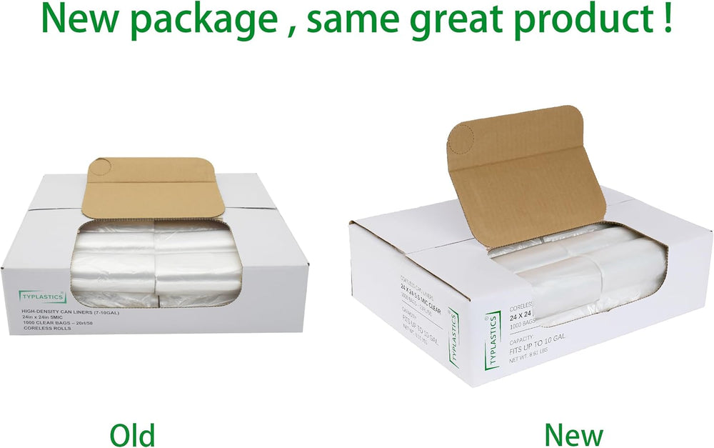 TYPLASTICS 7-10 Gallon Trash Can Liners - Wholesale 1000 Count Trash Bags