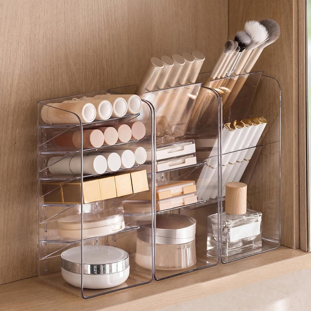 PAVSTINE 3 Pack Medicine Cabinet Organizer, Clear Open Storage Compartment