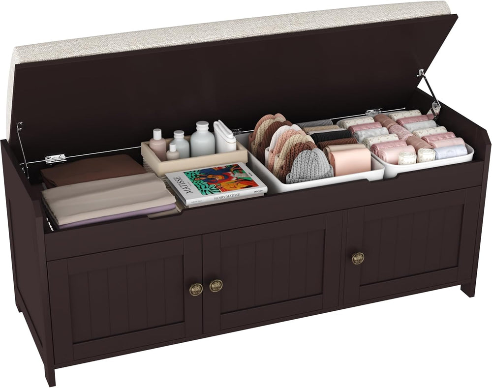 HOMEFORT 41.3" Shoe Bench with Lift Top Storage, Entryway Bench with Cus...