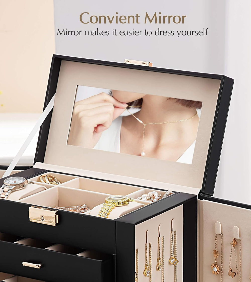 Homde Jewelry Box Large for Women: 6 Layers Organizer with 5 Drawers
