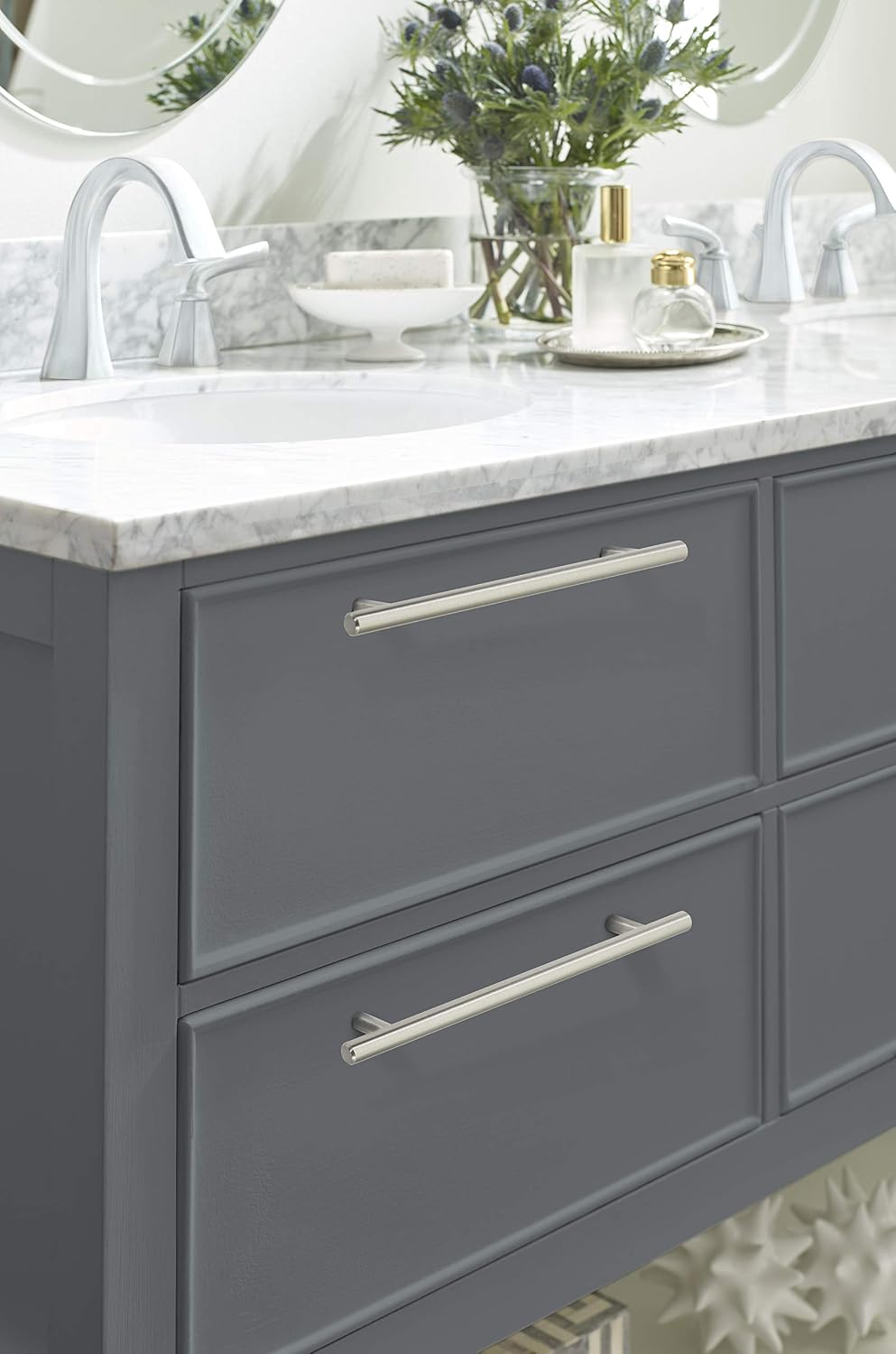 Amerock 10 Pack 7" Bar Pulls Satin Nickel Drawer Pull