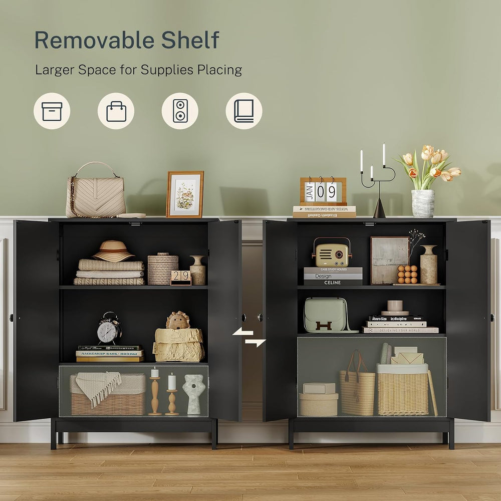Iwell Bathroom Cabinet, Bathroom Storage Cabinet with 2 Doors & 3 Shelves...