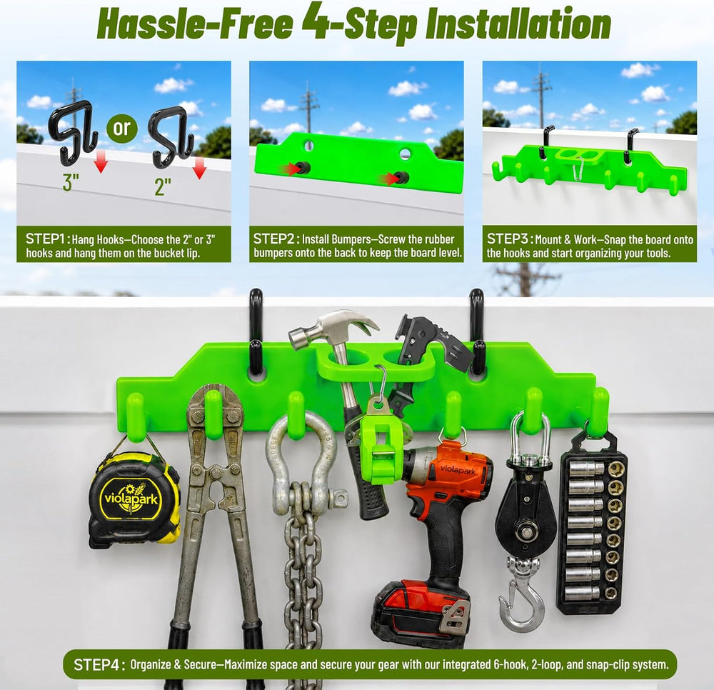 2 Pack Lineman Tool Board, Bucket Truck Hook Organizer for Lineman, Heavy Dut...