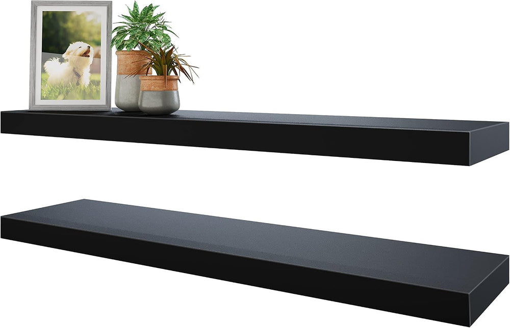 BAMEOS Floating Shelves, 35 x7 Wide Display Shelf with Invisible Brackets, Se...