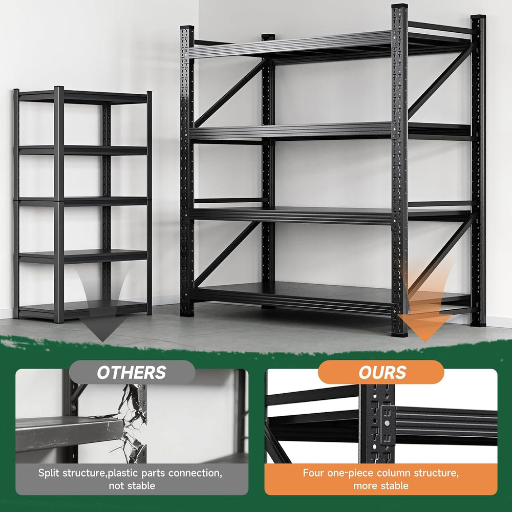Letaya 3000LBS Storage Shelves Heavy Duty,70" H Garage Shelving Units, 4...