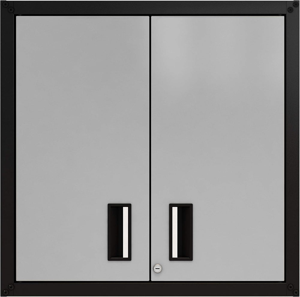 Floating Garage Storage Cabinet - Heavy-Duty Wall Mount Steel Cabinet, Lockab...