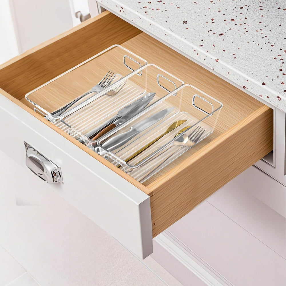 Clear Plastic Storage Bins 8 Pack - Pantry Organizers and Storage, Fridge Org...