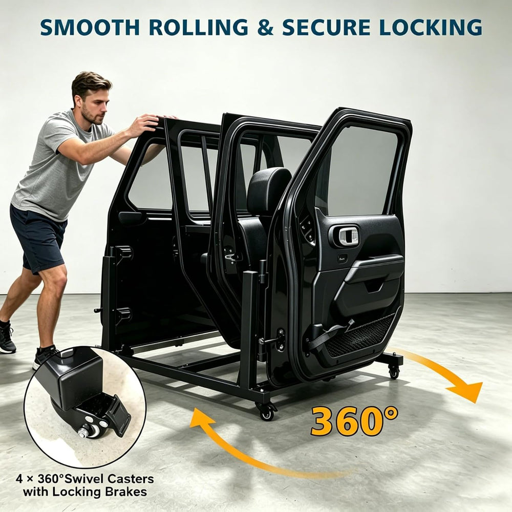 SUNPIE Door Storage Hanger Cart for Jeep Wrangler & Gladiator