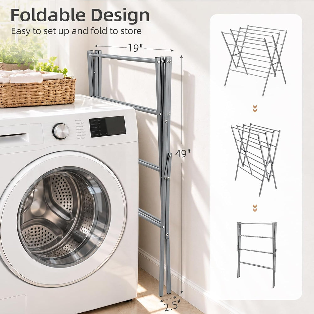 STORAGE MANIAC Foldable Clothes Drying Rack Clothing for Indoor & Outdoor