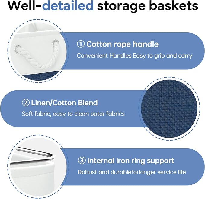 13x13 Inch Cube Storage Bins (6 Pack)