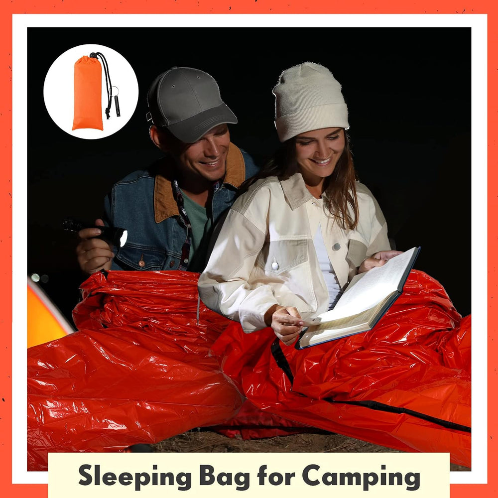 Qunclay 24 Set Emergency Sleeping Bag Survival Bivvy Sack Whistles