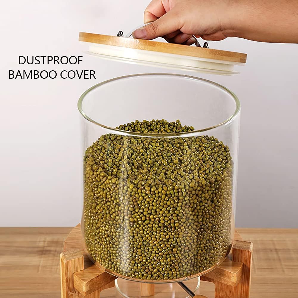 Rice Dispenser Food Dispenser Rice Bucket, Rice Storage Dry Food Dispenser Gr...