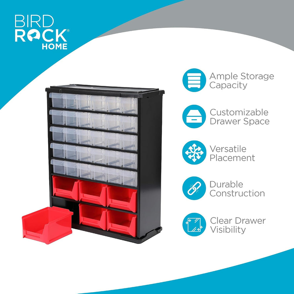 BIRDROCK HOME Craft Organizer Bin with 36 Drawers | Heavy-Duty Metal Hardware...