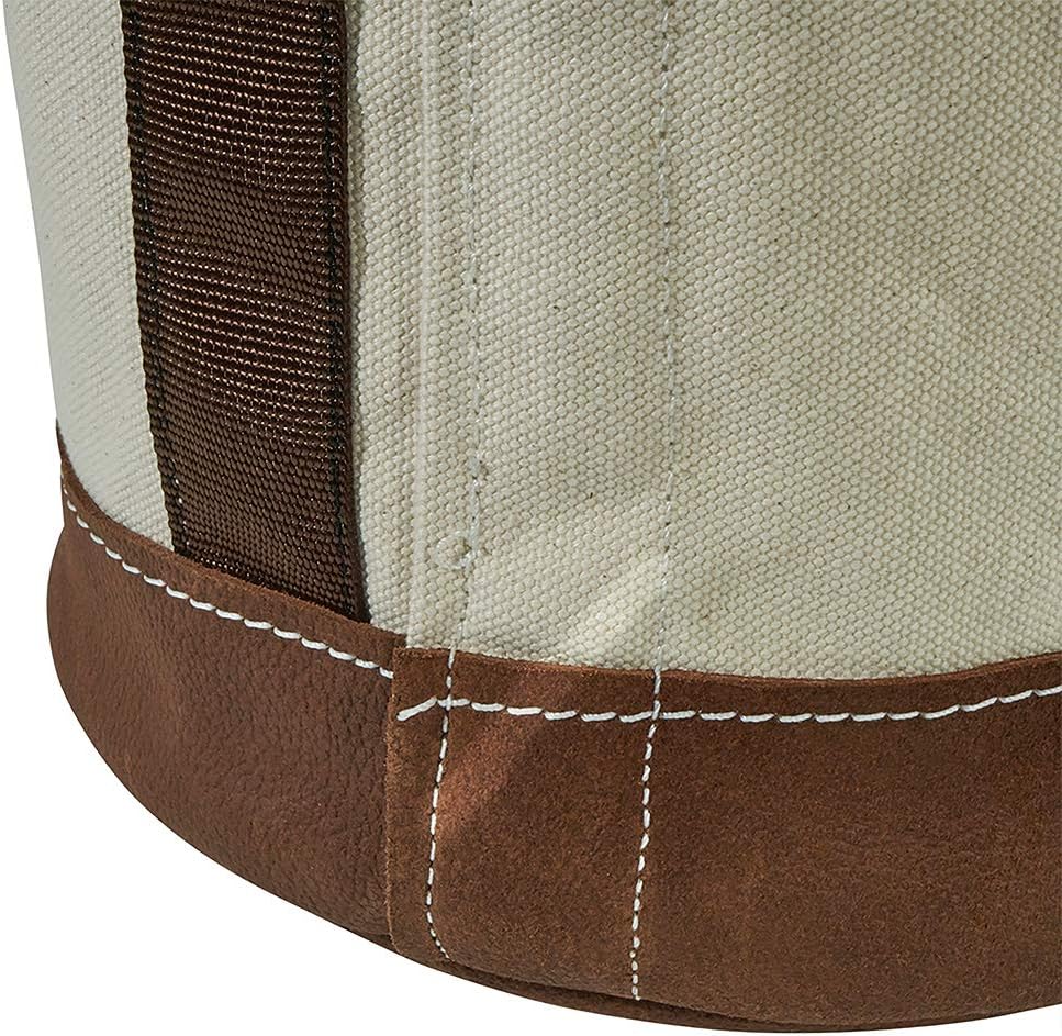 Klein Tools 5104S Canvas Bucket, Tool Bucket Made with No. 4 Canvas and Leath...