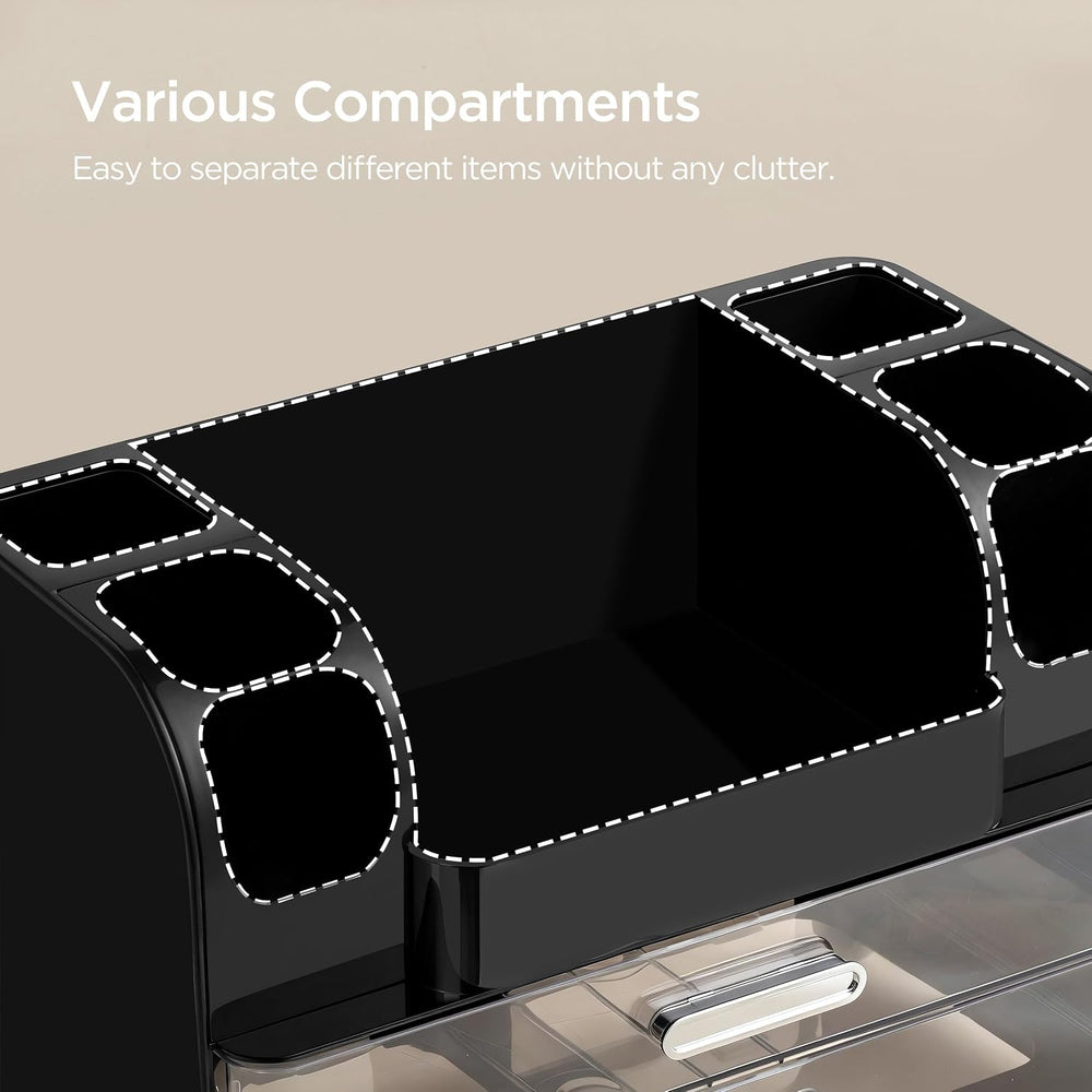 HBlife Makeup Organizer for Vanity with Brush Holder, Cologne Organizer for M...