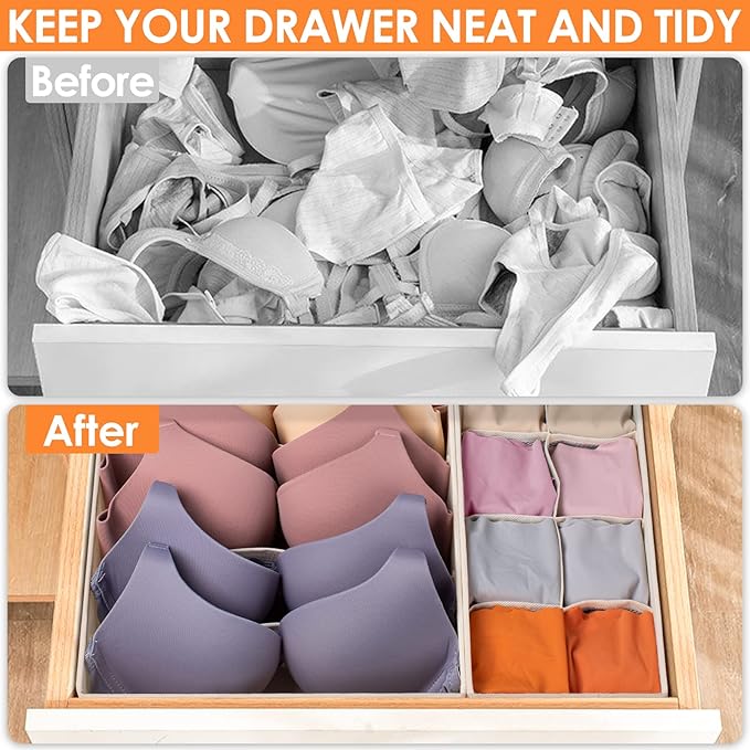 12 Pack Baby Clothes Organizer for Nursery, 116 Cells Fabric Foldable Dresser