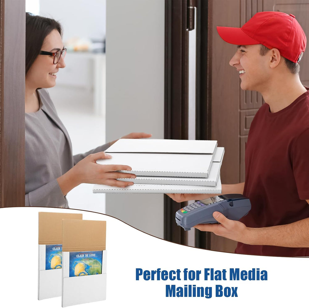 Geyoga 100 Pack Vinyl Record Mailers 12.5" x 12.5" x 1" White ...