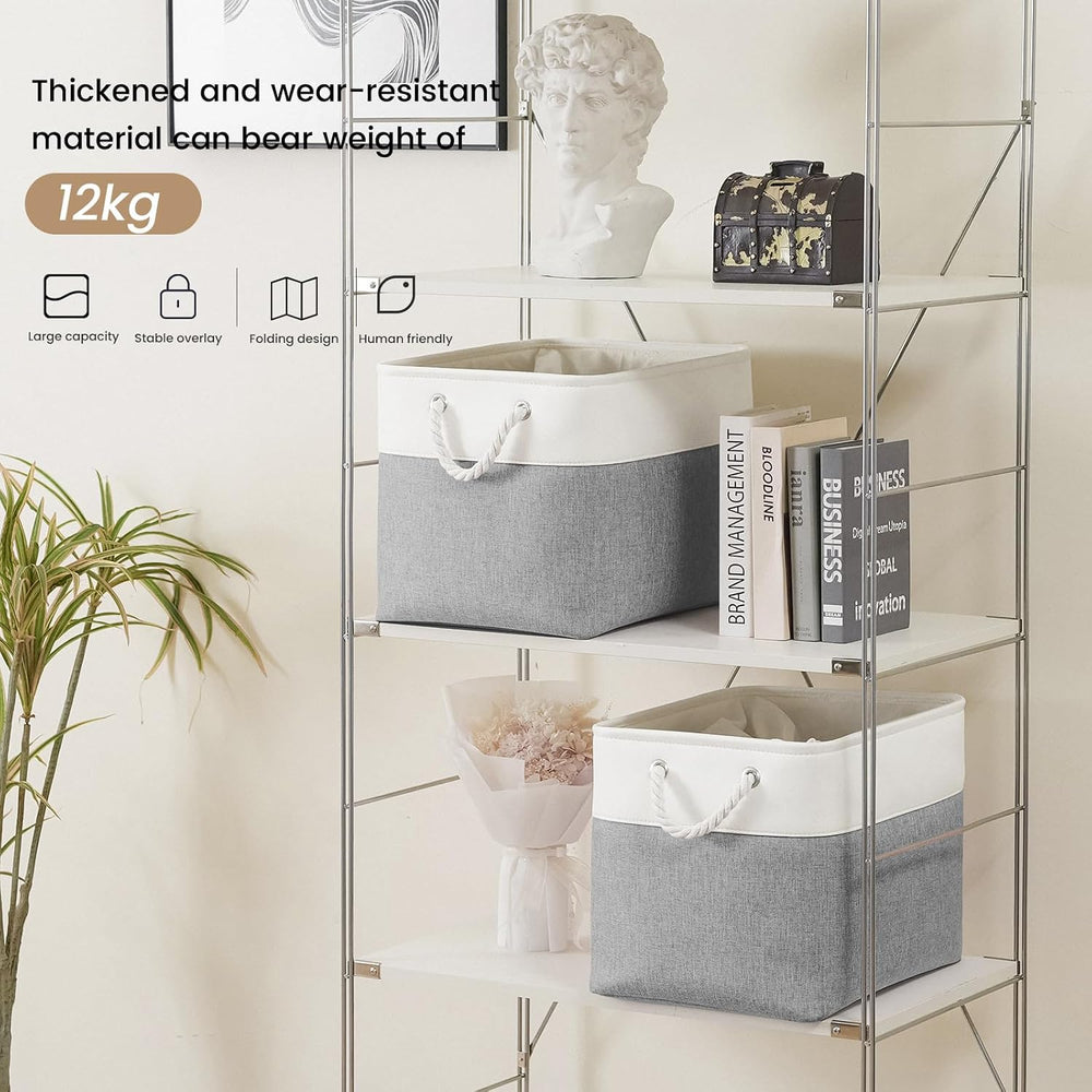 16x12x12 In Foldable Fabric Large Storage Bins with Handle 3 Pack