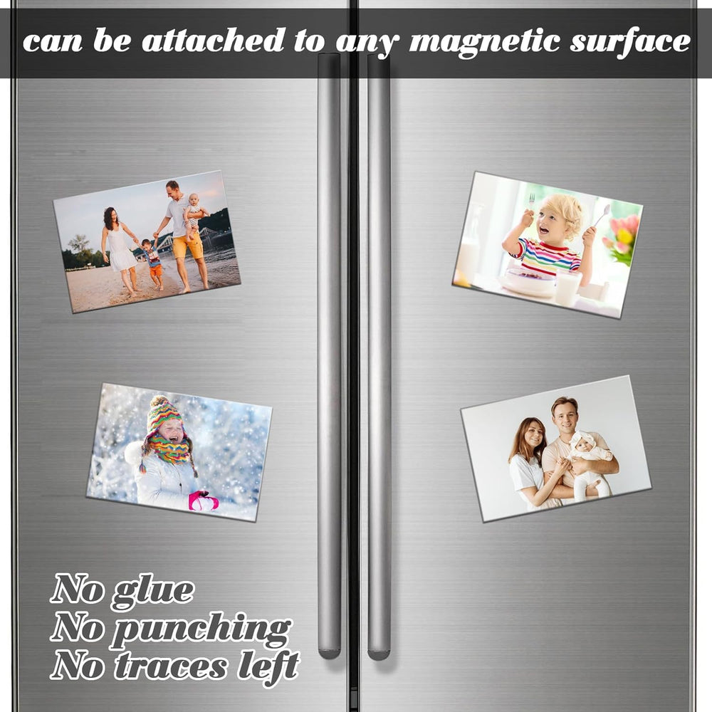 150 Pcs Acrylic Magnetic Picture Frame 4 x 6 Inches Magnetic Photo Frames Pla...