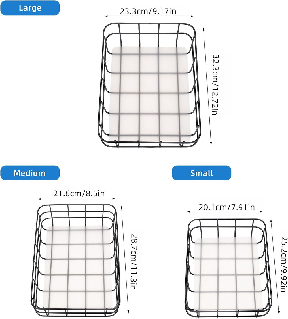 TIEYIPIN Metal Wire Food Storage Basket Organizer with Removable Plastic Line...