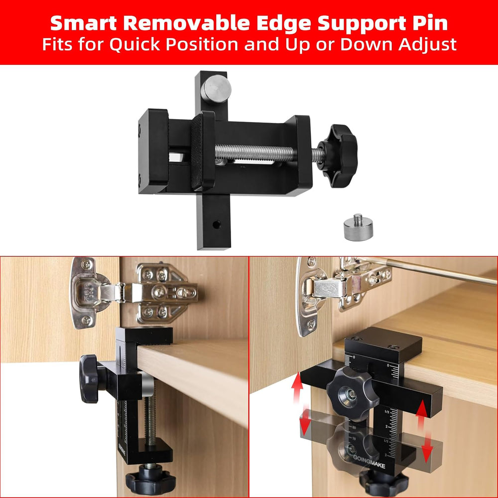GOINGMAKE Cabinet Door Mounting Jig,Cabinet Door Installation Positioner