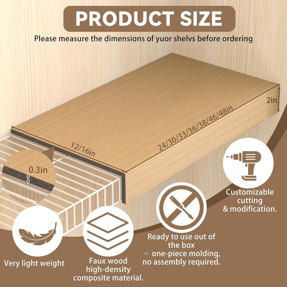 5 Pack 38x16in Wire Shelf Cover for Pantry, Closet, Kitchen – Waterproof PVC ...