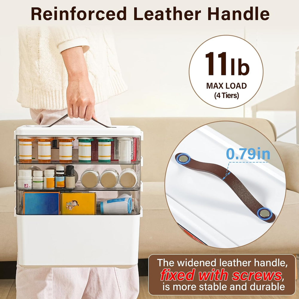 Homaigie Extra Tall 4-Tier Medicine Cabinet Organizer for Medicine Bottles Or...