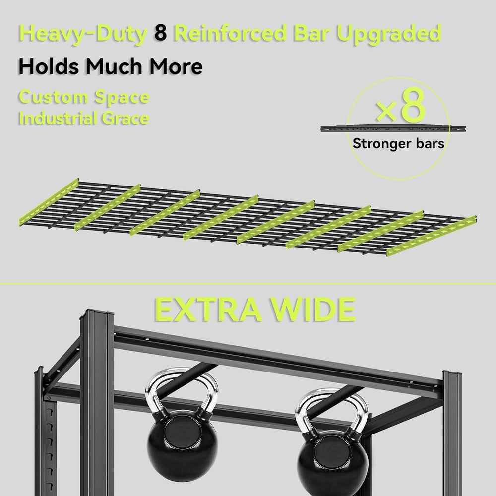 Extra Large/Big 55.12"W Father&I Industrial 6-Heavy-Dudy-Shelf-Rack ...