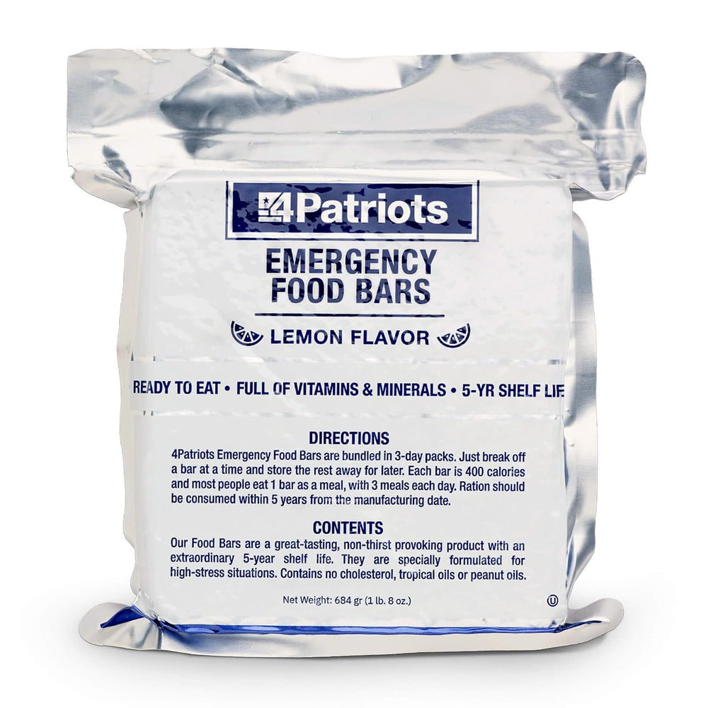 4Patriots Emergency Food Bars: Non-Perishable S.O.S Ration Designed to Last 5...
